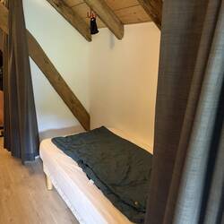 Wonderful little cubbies with privacy and electricity
