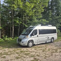 Beautiful morning at our parking spot in Deep River.