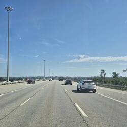 It went from a single lane to three lanes as we neared Ottawa.