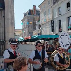 Jazz band at our local market on Saturday morning