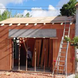 The roof cladding is all complete