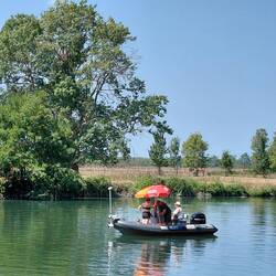 Locals enjoying activities on the Charente River