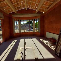 Looking towards the bay window in the late afternoon