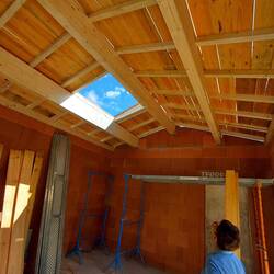 Checking the position of the skylight opening