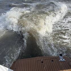 Sailing through ugly, muddy MacKenzie waters all day.