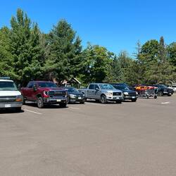 Leaving just this space for public parking. I got the last spot when I pulled in this afternoon.