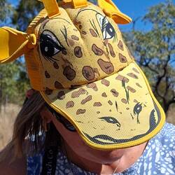Random lady with giraffe cap. We chatted and I took a photo