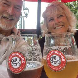 We stopped for a refreshment. The selfies are always a challenge