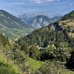 Looking back down the valley to Orsières