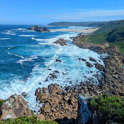 Looking back along Robberg towards "The Island"