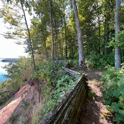 Fence line at overlook. Long drop down!