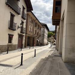 Empty street. It's still early.