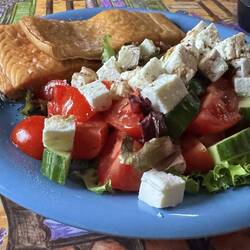 Salat mit Räucherlachs