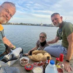 Abendessen am Rio Lima