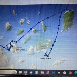 Inreach track into Oak Island, then up to Outer Island, and then to Stockton Island.