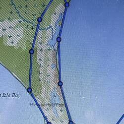 Inreach of my hike this morning on Tombolo and Julian Bay trails.