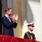 The prince is applauding the performance of the band, which marked his 25th wedding anniversary.