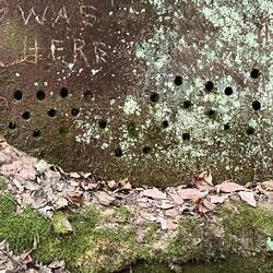 Wonder why all these holes were drilled? Blasting? Bit holder?