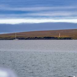 Navigational aide: line up the two range markers and you know you are safe.