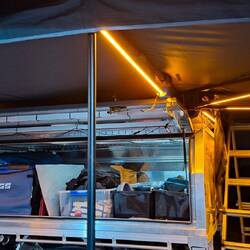 Lights under canopy awning