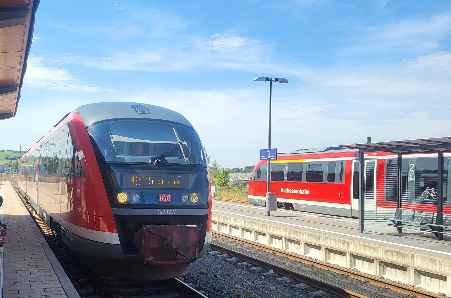 Unser Zug fährt bis Brilon Wald.