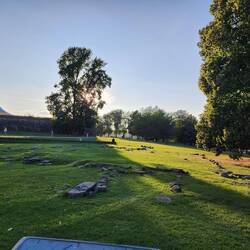 Foundations of St. Hallvard's Cathedral. After the fire of 1624, King Christian had the city moved.