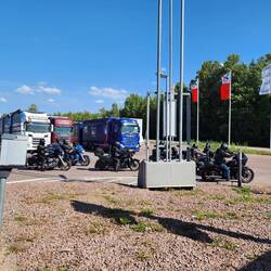 Our pit stop was at a biker gang's club... not!