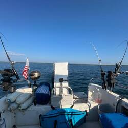 My view for the first six hours of the day. (I did look out the front of the boat frequently!)