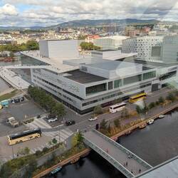 Opernhaus vom Munch-Museum aus gesehen