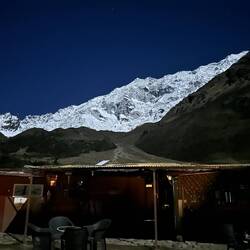 The night was STUNNING, with a full moon illuminating Humantay Mountain