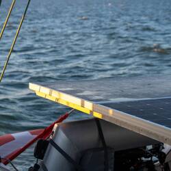 Humidity is freezing at various surfaces of the boat towards the evening.