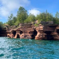 More sea caves on the north end of Devils Island