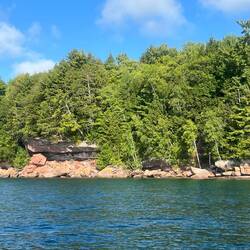 Stockton Island. The quarry is just inland from this point.