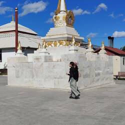 At the temple
