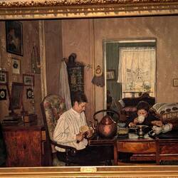 "Frühstück I. Mutter und Bruder des Künstlers" von Gustav Wentzel