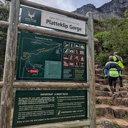 The start of the 600m high rock staircase.