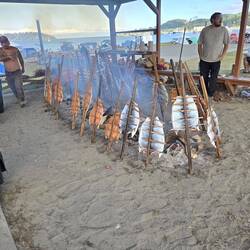 Kingsalmon wird geräuchert - das duftet so gut...