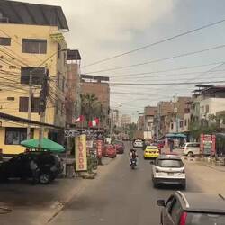 Verkehr durch das nicht touristische Lima