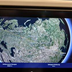 Unsere Flugstrecke von Frankfurt nach Shanghai