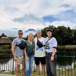 Mount Fuji in the background