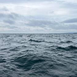 Choppy waters around Pt. Detour.