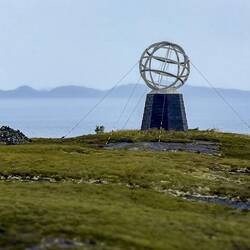 The globe is from 2006 and replaces an earlier one that was destroyed by hurricane-force winds.