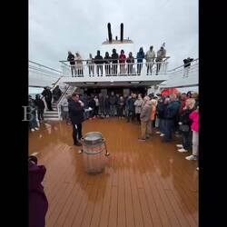 Blue Nose Ceremony ... initiating those crossing the Arctic Circle for the first time.