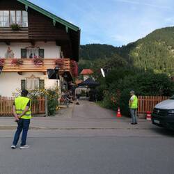Dreharbeiten vorm und im Pfarrhof von "Frühling"