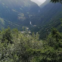 Krimmler Wasserfälle vom Gerlos Pass betrachtet