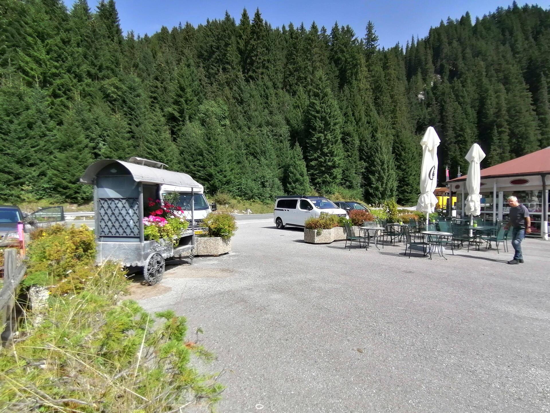 kurze Rast an der Grenze Tirol zu Salzburg Land