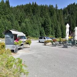 kurze Rast an der Grenze Tirol zu Salzburg Land