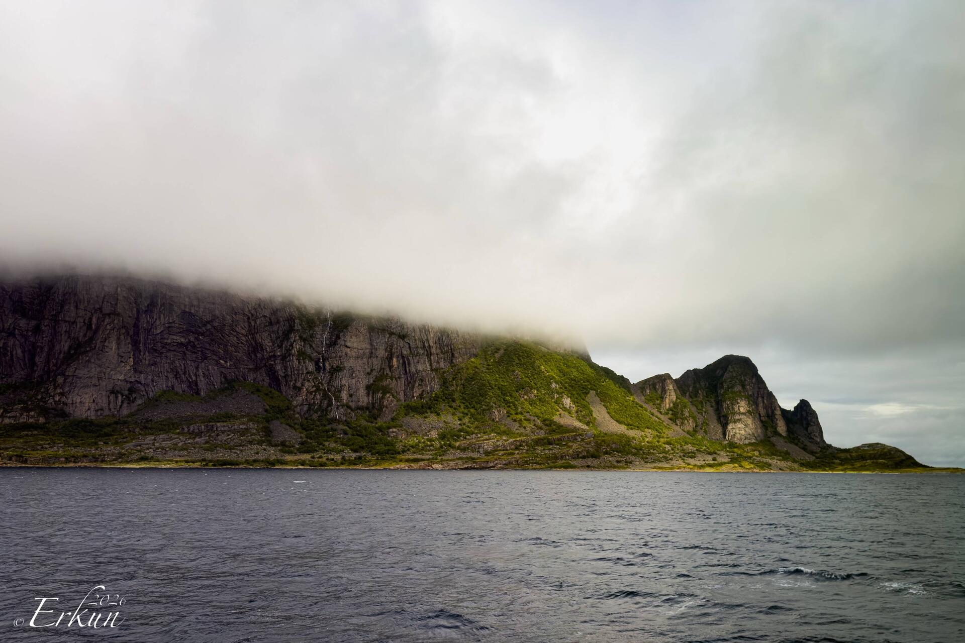 Looks like the sun is trying to break through ... en route to Bødø.