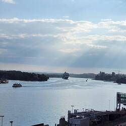 A Cruise ship entering the Port cia the Baltic Sea
