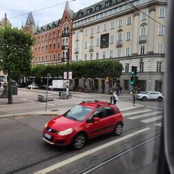 Building on right (former Kreditbanken), site of 1973 bank robbery, gave birth to Stockholm Syndrome